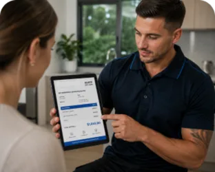 Going through the estimate with a Doonside customer